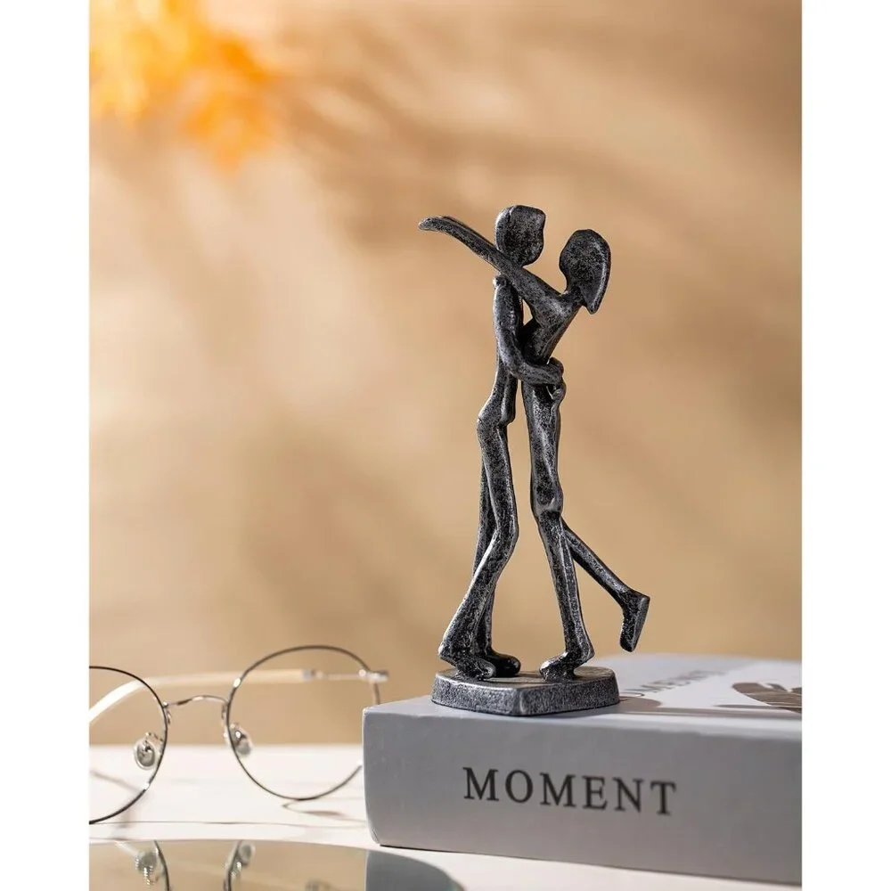 6th Anniversary Iron Sculpture Gift – Romantic Couple Statue for Her, Handcrafte - Picture 2 of 7
